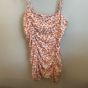 Orange and White Floral Mini Dress from Garage